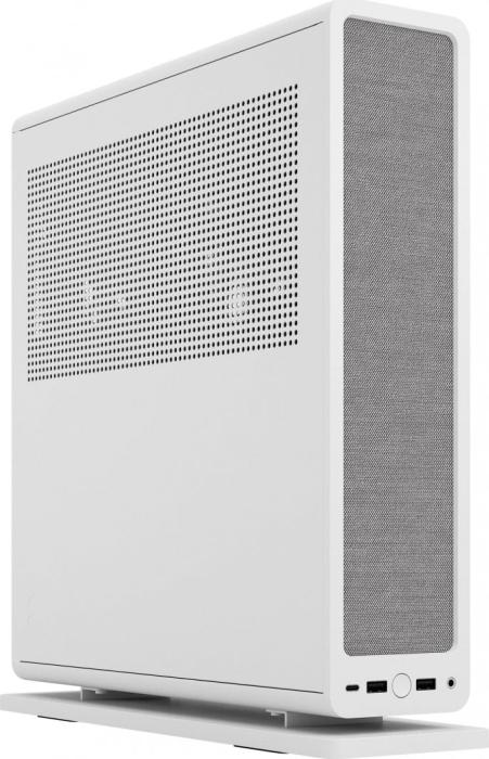 Fractal Design Ridge White PCIE 4.0 mITX (metal) (1x USB-C) (2x USB 3.0) [FD-C-RID1N-12]