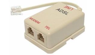 Filtr ADSL 2xRJ11 (telefon, modem) (biały)
