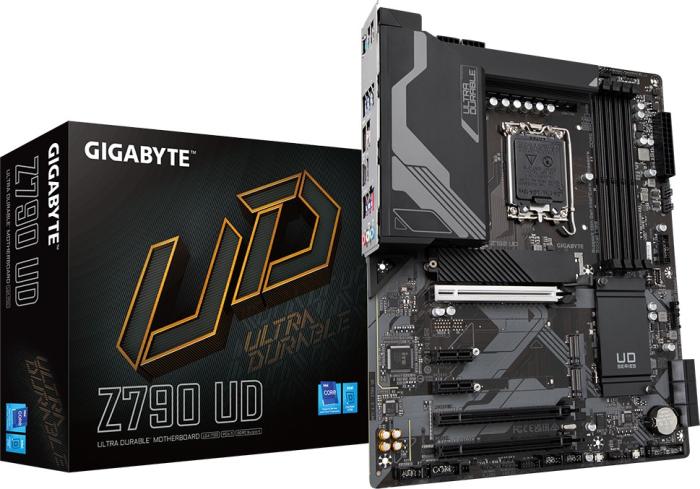Gigabyte Z790 UD (Intel Z790) [S1700, 4xDDR5 do 7600MHz, (HDMI 2.1, DP 1.2) (3xM.2, 1xPCIe 5.0 x16, 1xPCIe 4.0 x16 (x4), 1xPCIe 3.0 x16 (x1), 2xPCIe 3.0 x1), ATX]