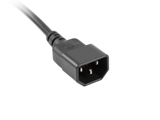 Lanberg PS0 PL do UPS (1.5m) czarny (5 gniazd bez wyłącznika) [PS0-05E-0100-IEC-BK]