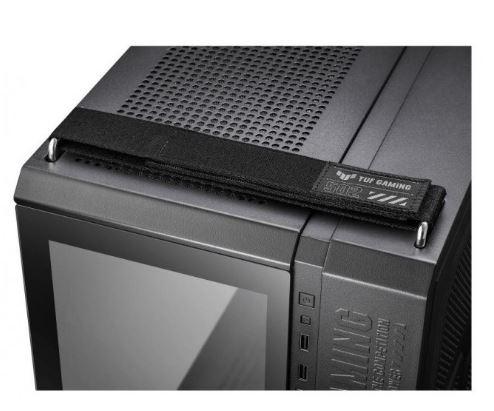 Asus TUF GAMING GT502 Plus Black (szkło hartowane) (1x USB 3.2 Gen2, 2x USB 3.2 Gen1) (4x3.5/2.5)