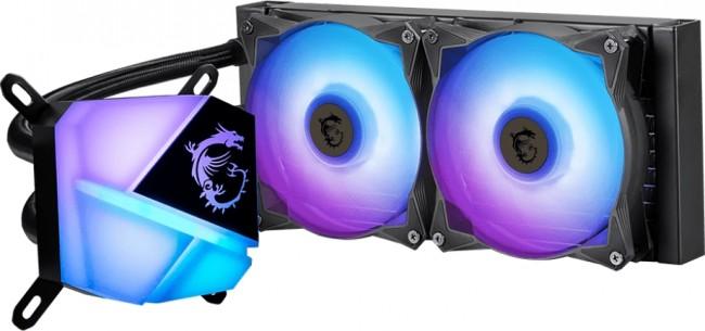 MSI MAG CoreLiquid C240 CPU Cooler (2x120 mm, 4-pin PWM + 3-pin ARGB, ARGB) (wodne) [306-7ZW2R11-813]