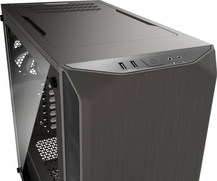 be quiet! Pure Base 500 Window Metallic Gray ATX Midi z oknem (szkło hartowane) (2xUSB 3.2 Gen1) (5x2.5, 2x3.5/2.5) [BGW36]