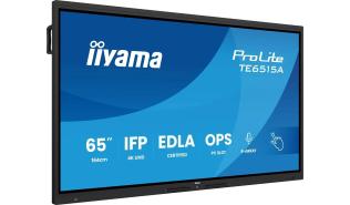 (65) 64.5 Iiyama ProLite TE6515A-B1AG (IPS 4K, 3840x2160, 550, 8ms, 60Hz) (2xHDMI 2.0, 1xDP 1.2, 1xUSB-C DP PD 100W, 1xUSB-C DP, audio, RJ-45) głośniki, czarny