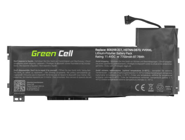 Green Cell bateria do HP ZBook 15 G3 G4, 11.4V 7700mAh [HP136]
