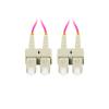 Lanberg patchcord światłowód MM SC/UPC-SC/UPC DUPLEX 3mm OM4 50/125 LSZH fioletowy (1m) [FO-SUSU-MD41-0010-VT]