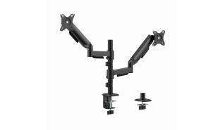 Uchwyt biurkowy na 2 monitory Gembird 17-32 2x9kg (czarny) [MA-DA2P-02]