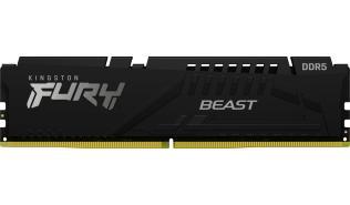 DDR5 16GB 6400 MHz Kingston Fury Beast Black AMD EXPO, XMP 3.0 CL32 32-39-39 1.4V [KF564C32BBE-16]