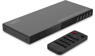 Przełącznik Digitus HDMI 4/2-porty 4K/30Hz UHD HDCP 1.4 audio z pilotem [DS-55345]