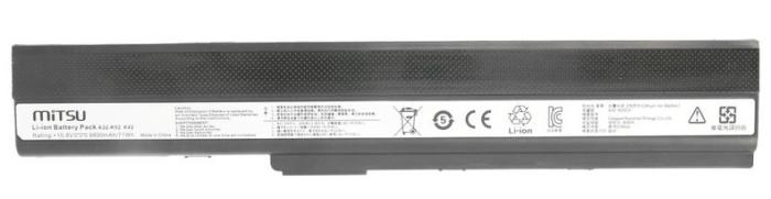 Mitsu bateria Asus A52, K52 10.8V/11.1V, 6600mAh [BC/AS-A52H, 5BM345]