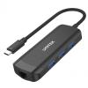 Unitek H1110A USB-C Hub aktywny BC1.2 (3xUSB 3.0, GigabitEthernet LAN RJ45 WoL) (20 cm)