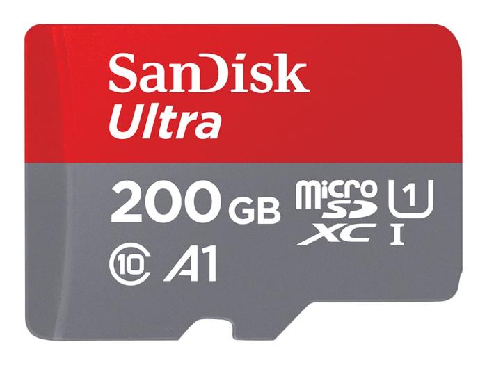 Secure Digital 256GB Sandisk Micro SDXC Ultra UHS-I Class 10 A1 Android + adapter (120MB/s) [SDSQUA4-200G-GN6MA]