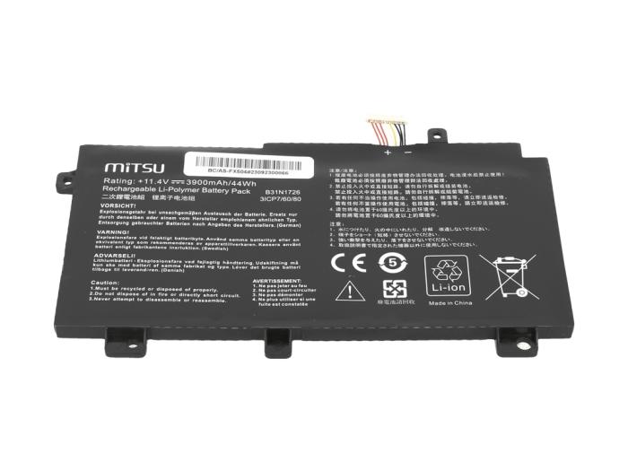 Mitsu bateria Asus TUF Gaming FX504 FX505 FX80G 11.4V, 3900mAh (44Wh) 3 ogniwa [BC/AS-FX504]