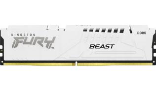 DDR5 16GB 6400 MHz Kingston Fury Beast White EXPO CL32 1.4V [KF564C32BWE-16]