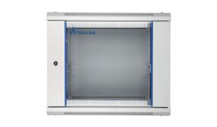 Extralink szafa rack wisząca 9U 600x450 drzwi przeszklone (czarny) [EX.8574-9U]