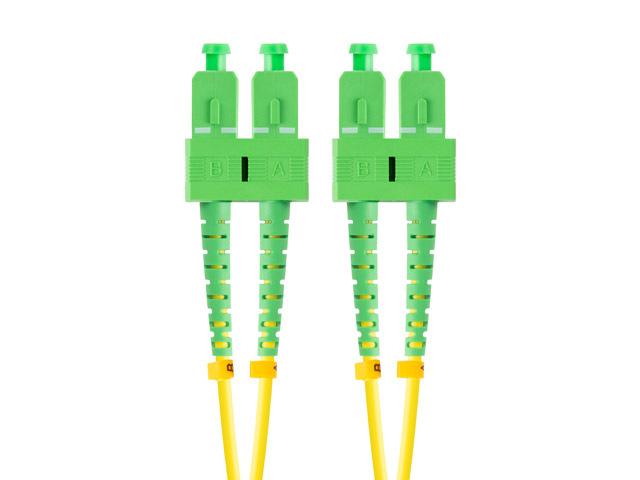Lanberg patchcord światłowód SM SC/APC-SC/APC DUPLEX 3mm LSZH G657A1 żółty (5m) [FO-SASA-SD11-0050-YE]