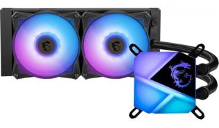 MSI MAG CoreLiquid C240 CPU Cooler (2x120 mm, 4-pin PWM + 3-pin ARGB, ARGB) (wodne) [306-7ZW2R11-813]