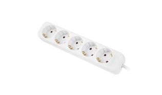 Lanberg PS0 Schuko (3.0m) biały (5 gniazd bez wyłącznika) [PS0-05F-0300-W]