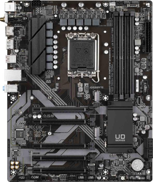Gigabyte B760 DS3H AX (Intel B760) [S1700, 4xDDR5 do 7600MHz, (HDMI 2.1, DP 1.2) (2xM.2, 1xPCIe 4.0 x16, 4xPCIe 3.0 x16 (x1)), WIFI 6E, BT 5.3, ATX]