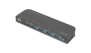 Przełącznik Digitus KVM 4 portowy 4x1 DP DP/HDMI Out USB 4Kx2K 60Hz [DS-12890]