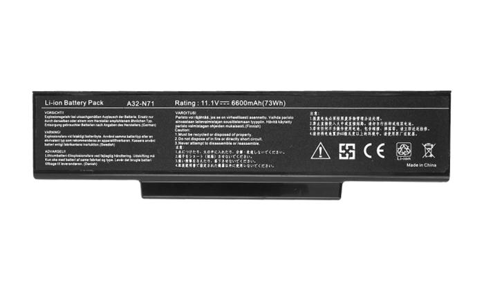 Movano bateria Asus K72, K73, N73, X77 10.8V, 6600mAh [BT/AS-K72H]
