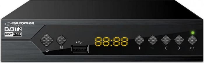 Tuner cyfrowy Esperanza EV107 DVB-T, T2 H.265, HEVC WIFI