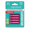 Esperanza akumulatory AAA 1000 mAh Ni-MH (4 szt.) (czerwony) [EZA102R]