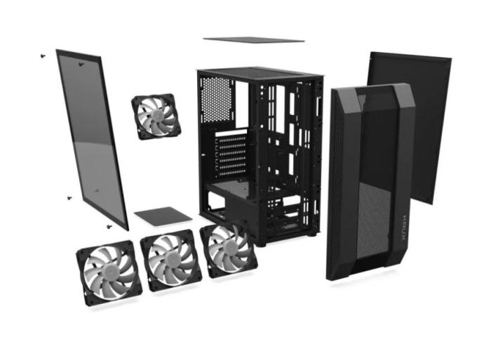 Krux Pallas (szkło hartowane) (2xUSB 2.0, 1xUSB 3.2 Gen1) (3x2.5, 3x3.5/2.5) [KRX0032]