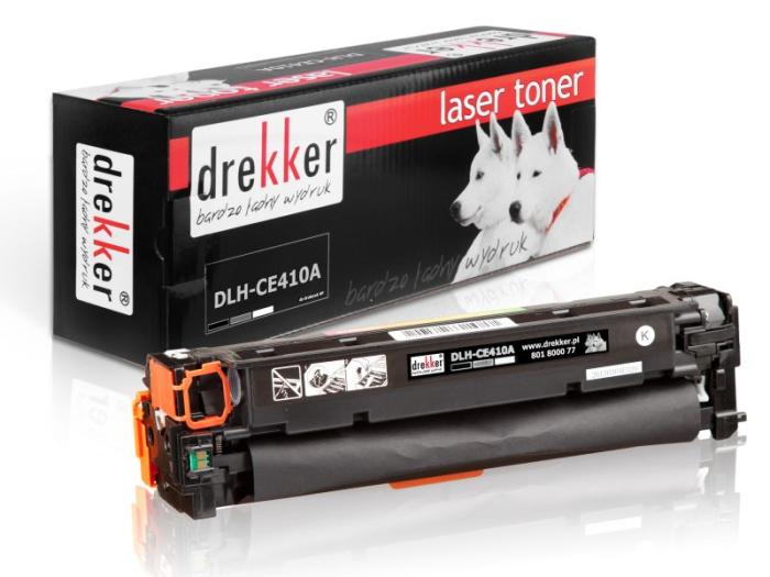 DLH-CE410A (305A) - czarny toner Drekker, 2200 stron (zamiennik CE410A) (HP LaserJet Pro 300 Color M351a, MFP M375nw,HP LaserJet Pro 400 Color M451dn, M451dw, M451nw, MFP M475dn, MFP M475dw)