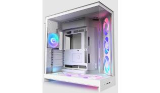 NZXT H9 Flow RGB+ (2025) (biały) (4x120mm) (2xUSB 3.2 Gen1, 1xUSB-C 3.2 Gen.2x2, 1xjack) [CM-H92FW-P1]