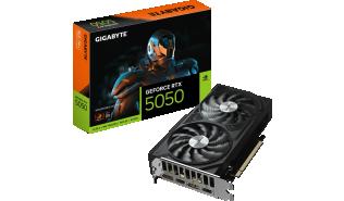 GeForce RTX5050 Gigabyte 8GB GDDR6 Winddforce OC V2 [GV-N5050WF2OCV2-8GD] (2xHDMI 2.1b, 2xDP 2.1b) (128-bit, PCIe 5.0)