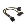 Adapter zasilania 2 x SATA (F) / 1 x PCI-E 8-pin (2+6) (20 cm) [ZN0470]