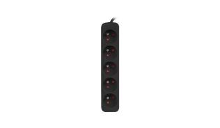 Lanberg PS0 PL (1.5m) czarny (5 gniazd bez wyłącznika) [PS0-05E-0150-BK]