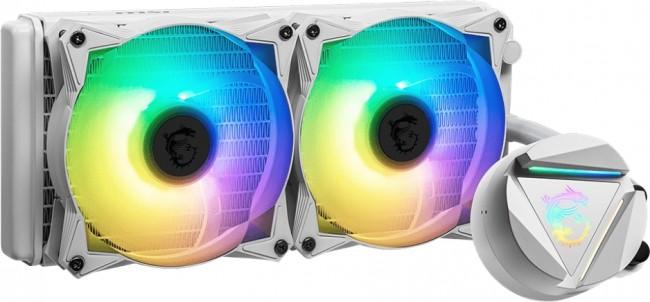 MSI MAG CoreLiquid 240R V2 White CPU cooler (2x120 mm, 4-pin PWM + 3-pin ARGB, ARGB) (wodne) [306-7ZW1B50-813]