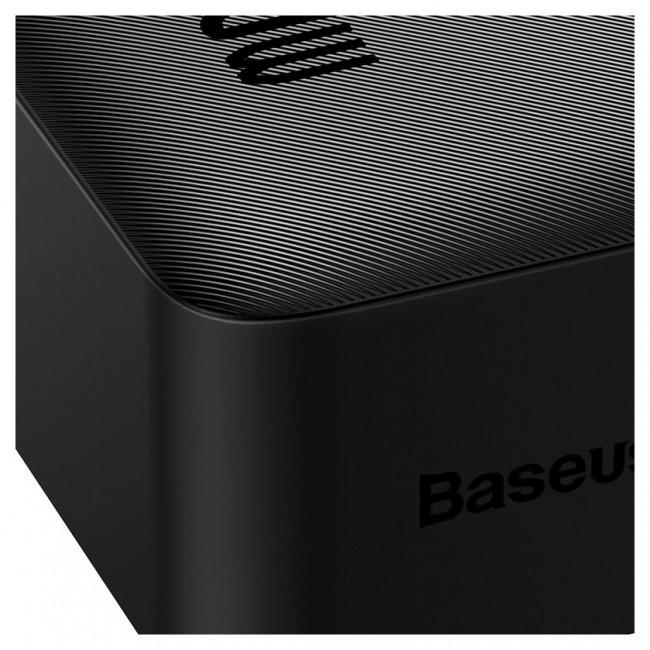 Power Bank Baseus 30000mAh 20W 2xUSB-A + 1xUSB-C (PD) 1xmicroUSB Quick Charge 3.0 LED (czarny) [PPDML-N02]