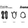 27’’ Iiyama ProLite XUB2797HSN-B1 (IPS LED, 1920x1080, 250, 1000:1, 99% sRGB, 1ms, 100Hz) (HDMI 1.4, DP 1.2, 3xUSB 3.2 Gen1, USB-C 7.5W, USB-C 65W) pivot, głośniki (2x2W), czarny