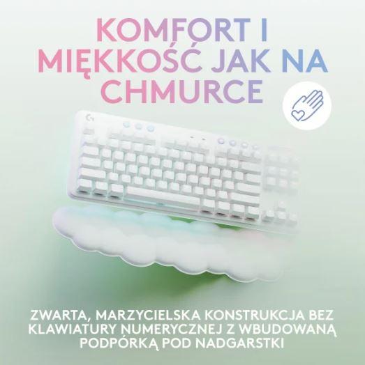 Logitech G715 Linear (mechaniczna, GX Red) (biały) [920-010692]