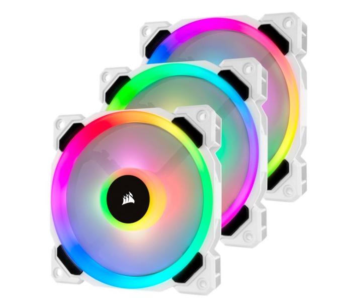 Corsair LL120 RGB LED Static Pressure PWM (3x120 mm) biały [CO-9050092-WW]