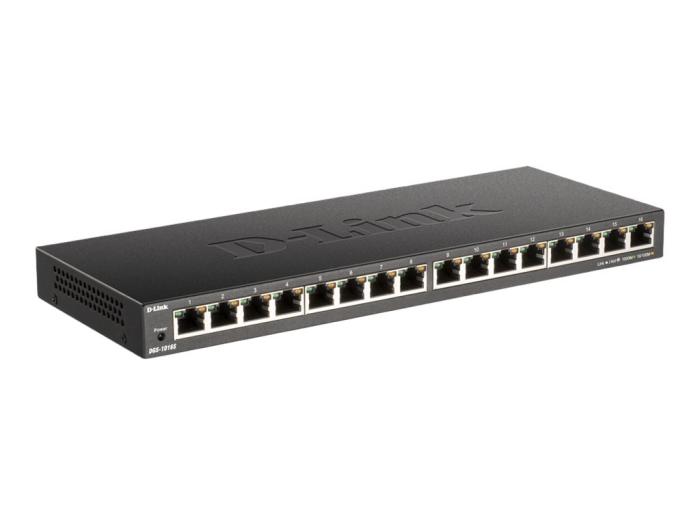 D-Link 16-Port 10/100/1000Mbps Unmanaged Gigabit Ethernet Switch [DGS-1016S/E]