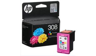 7FP20UE (308) kolorowy (cyan, magenta, yellow), oryginalny wkład z atramentem HP, 120 stron (HP ENVY 6110e, 6120e, 6122e, 6130e, 6132e, 6520e, 6530e, 6532e)