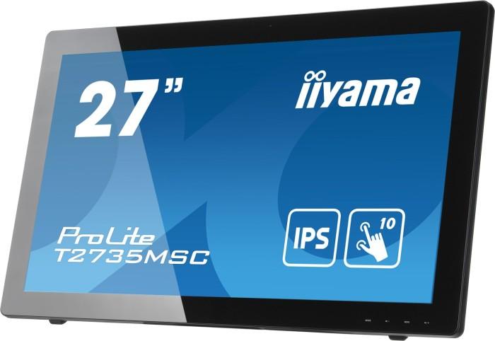 27’’ Iiyama T2735MSC-B3 (IPS dotykowy, 1920x1080, 300, 1300:1, 170/170, 25ms, 60Hz) (VGA, HDMI, DP) (VESA) głośniki, kamera, czarny