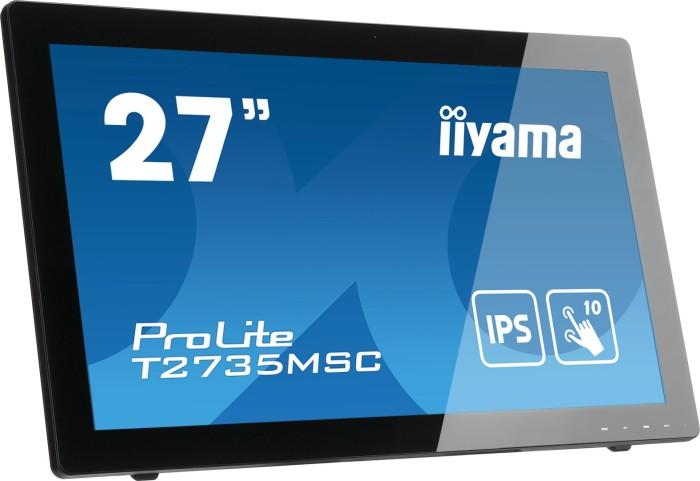 27’’ Iiyama T2735MSC-B3 (IPS dotykowy, 1920x1080, 300, 1300:1, 170/170, 25ms, 60Hz) (VGA, HDMI, DP) (VESA) głośniki, kamera, czarny