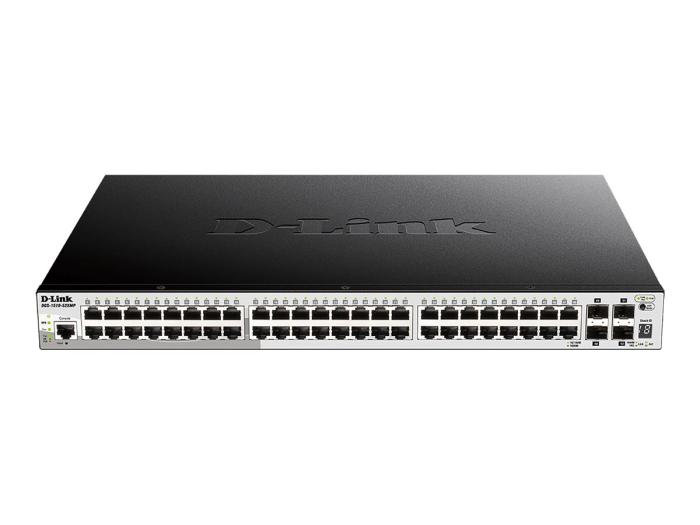 D-Link 52-Port Gigabit Stackable PoE Smart Managed Switch including 4 10G SFP+, 370W PoE budget [DGS-1510-52XMP/E]