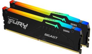DDR5 64GB (2x32GB) 6000 MHz Kingston Fury Beast Black RGB EXPO CL30 30-36-36 1.4V [KF560C30BBEAK2-64]