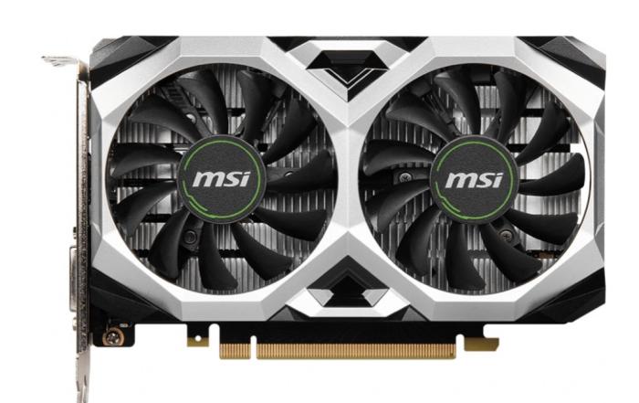 GeForce PCI-E GTX1650 MSI 4GB GDDR6 D6 Ventus XS OCV3 BOX [GeForce GTX 1650 D6 VENTUS XS OCV3] (DVI, HDMI 2.0b, DP 1.4a) (128-bit, PCI-E 3.0)