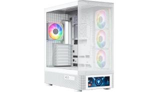 Modecom Volcano AQ500 ARGB (4x120mm) (2xUSB-A 3.2 Gen1, 1xUSB-C Gen2, 1xJack) (biały)