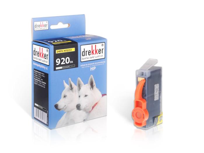 DH-920XLBK (920XL) - czarny wkład z atramentem Drekker, 50 ml (zastępuje CD971AE) (hp officejet 6500a, 7000, 6000, hp officejet pro 7500A eAIO (C9309A), 7000, 6500A eAIO, Pro 6500 (cb815a), 6500A Plus)