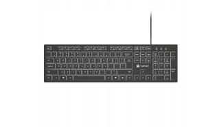 Natec Hering Glow USB (białe podświetlenie) (czarny) [NKL-2342]