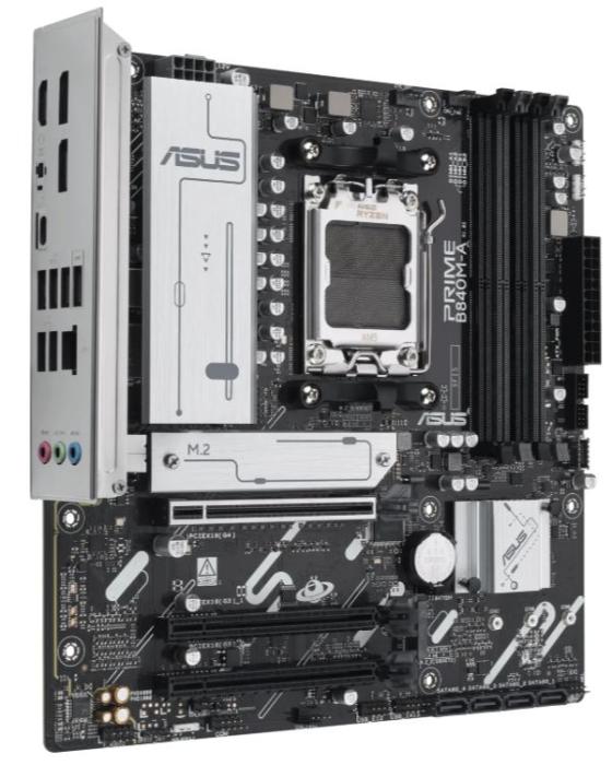 Asus PRIME B840M-A-CSM (AMD B840) [AM5, 4xDDR5 do 7600MHz, (HDMI 2.1, 2xDP 1.4a) (3xM.2, 1xPCIe 4.0 x16, 2xPCIe 3.0 x16 (x1)), micro ATX]