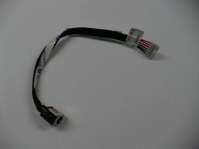 Gniazdo zasilania z kablem do wtyczki 5.5x2.5mm do notebooków Asus A550, A550C, Y581C, Y581, X552E, X550V, R510, R510L, K56